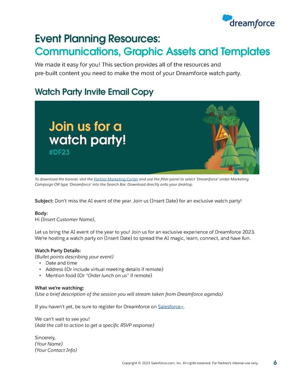 Dreamforce 2023 Watch Party Playbook - Page 6