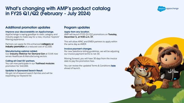 AMP FY25 Q1/Q2 Launch Updates - Page 2
