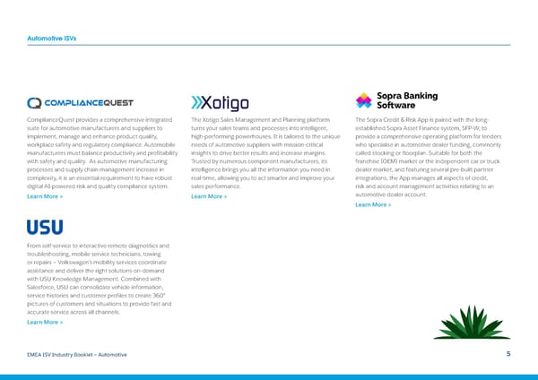 Salesforce ISV Industry Booklet - Automotive - Page 5