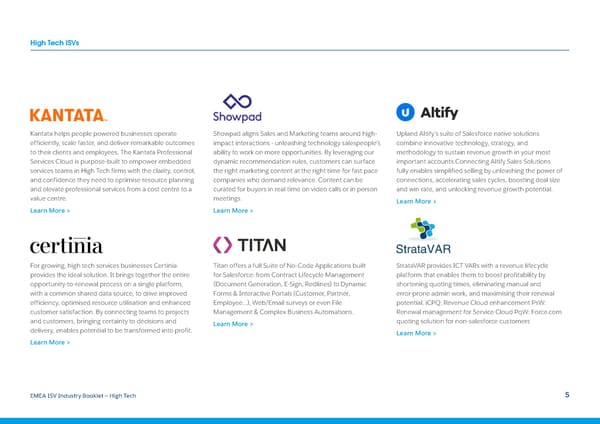 Salesforce ISV Industry Booklet - High Tech - Page 5