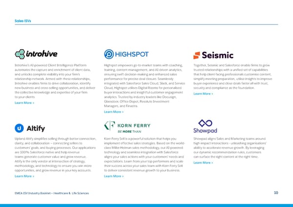 Salesforce ISV Industry Booklet - HLS - Page 10