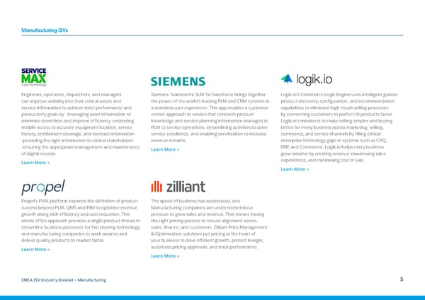 Salesforce ISV Industry Booklet - Manufacturing - Page 5