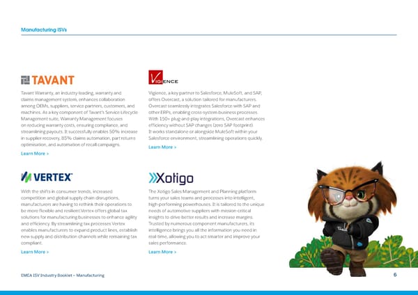 Salesforce ISV Industry Booklet - Manufacturing - Page 6