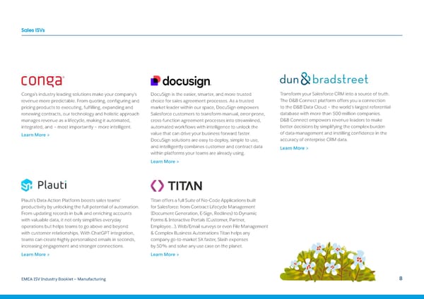 Salesforce ISV Industry Booklet - Manufacturing - Page 8