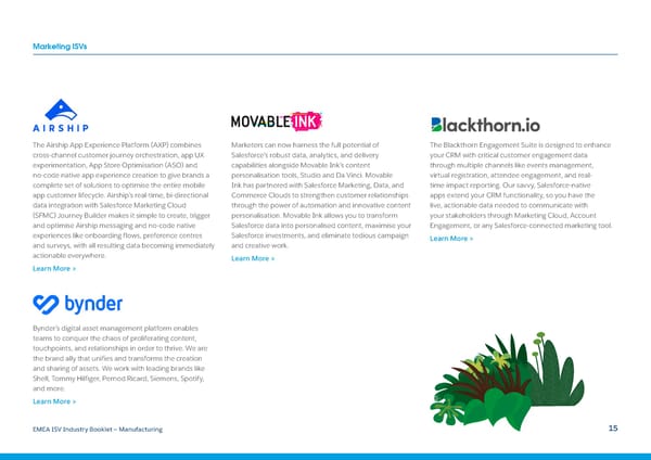 Salesforce ISV Industry Booklet - Manufacturing - Page 15