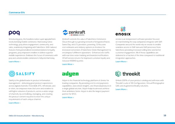 Salesforce ISV Industry Booklet - Manufacturing - Page 18