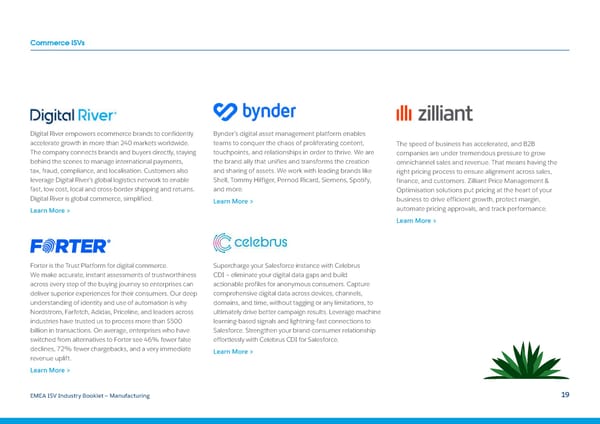 Salesforce ISV Industry Booklet - Manufacturing - Page 19