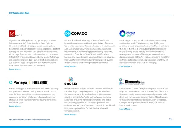 Salesforce ISV Industry Booklet - Telcommunications - Page 21