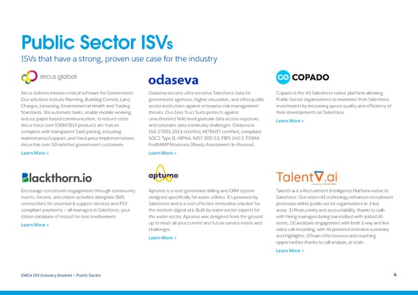 Salesforce ISV Industry Booklet - Public Sector - Page 4