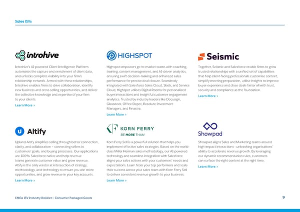 Salesforce ISV Industry Booklet - CPG - Page 9