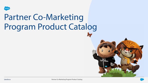 Partner Co-Marketing Program Product Catalog - Page 1